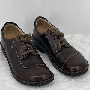 Finn Comfort Dark Brown Leather Oxfords WOMENS SIZE 40
